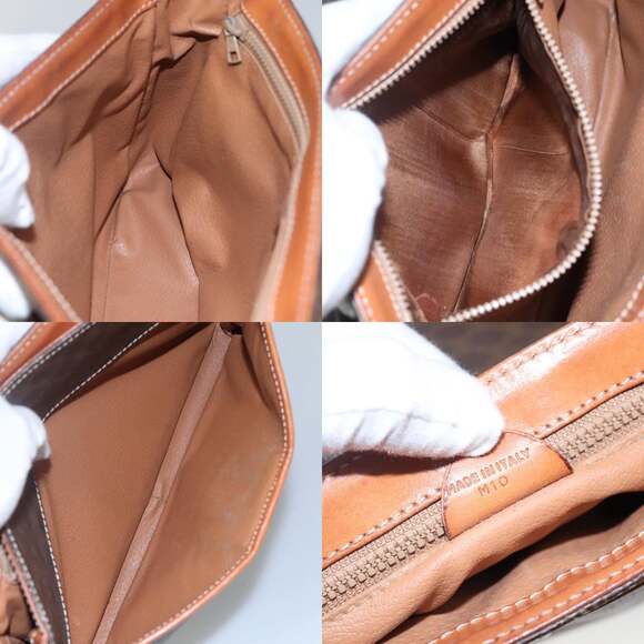 CELINE Macadam Canvas Shoulder Bag Pvc Leather Brown - Picture 12 of 12